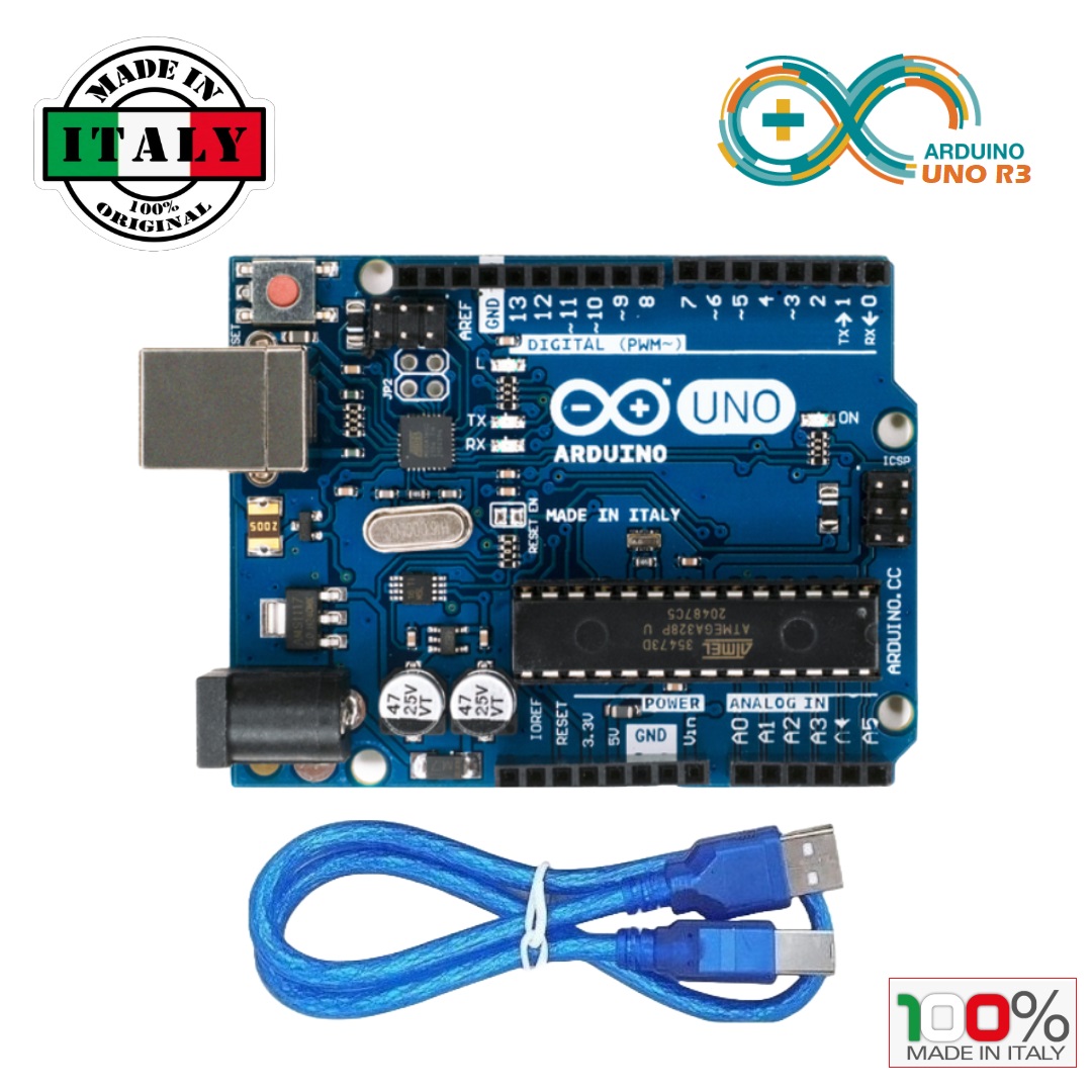 Arduino Uno Rev3 Development Board for Project Development and Prototyping with USB Cable