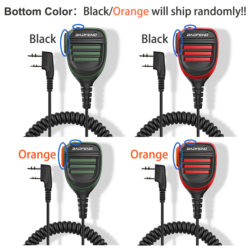 Quansheng UV-K6 PTT Waterproof UV-K5 Walkie Talkie Speaker Radio Microphone Keenwood 2-Pin Type Handheld Mic For UV-5R UV82 UV16. 