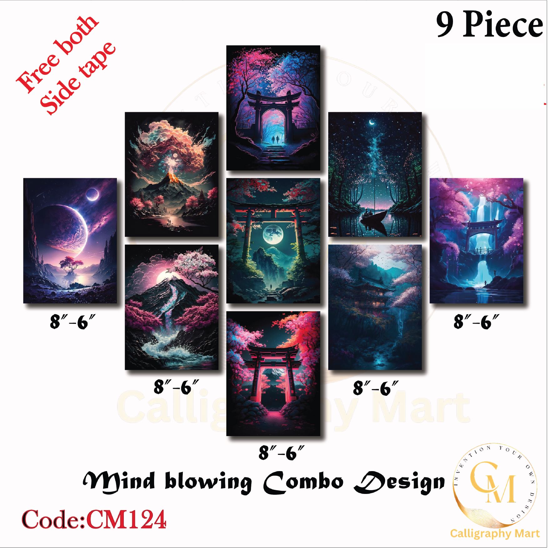 9 pcs Most Unique Combo Wallboard set for Home Decoration