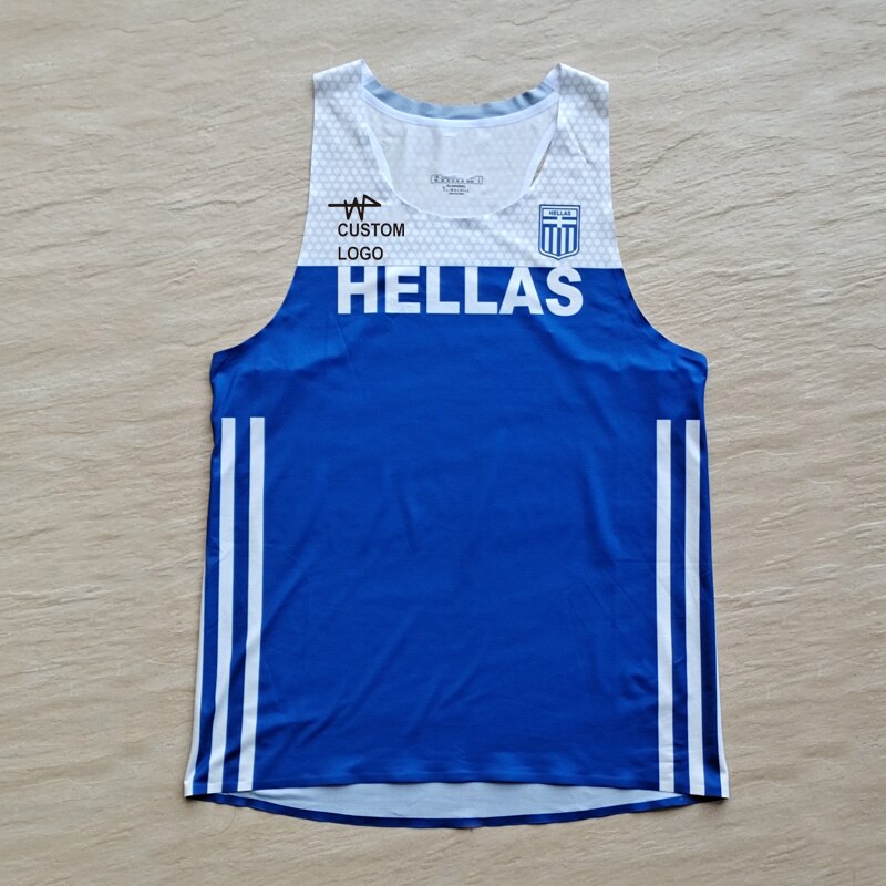 2022 ETHIOPIA South Africa HELLAS Team Man Fast Running Net Breathable Vest Speed Athlete Track Field Singlet Customizable Logo. 