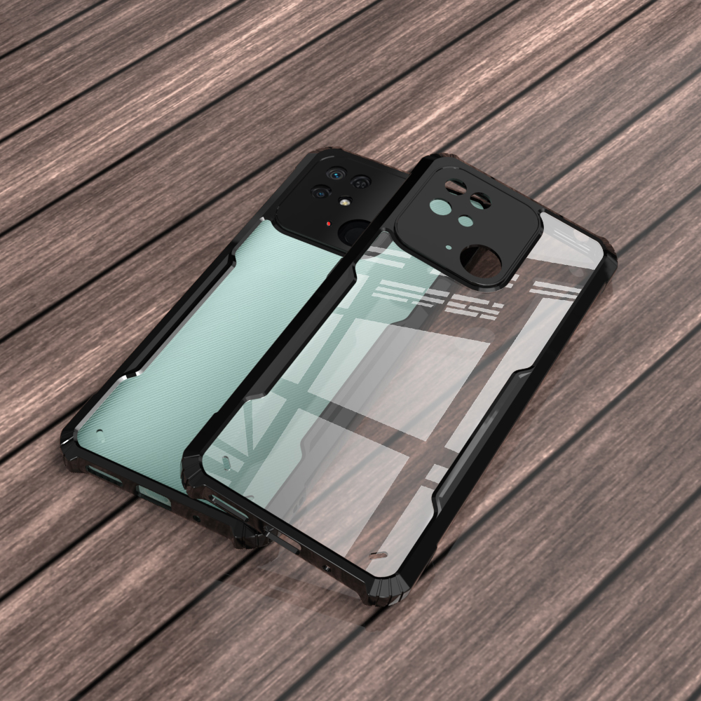 For Redmi 10C / Redmi 10E/ Redmi 10 power Reinforced Shockproof Cushion Back Clear Hybrid Transparent Hard Cover Cases. 