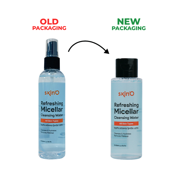 skinO Refreshing Micellar Cleansing Water - 100ml to all skin type. 