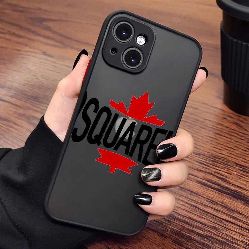 Trend DSQUARED2 For iPhone 15 14 13 12 11 Pro Max XS Max X XR 7 8 Plus 6S 5S Frosted Translucent Funda Phone Case. 