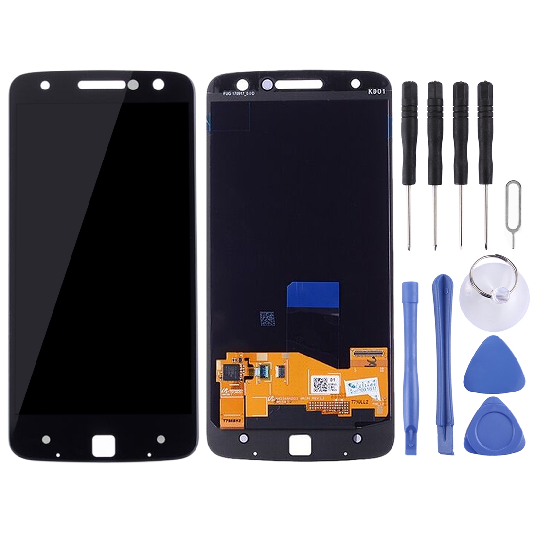 TFT LCD Screen for Motorola Moto Z Droid / Moto Z XT1650-01 XT1650-03 with Digitizer Full Assembly(Black). 