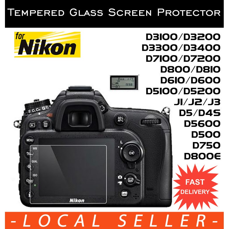 LCD Screen Glass Protector For Nikon D3200,D3300,D3400,D3500, D5300 D5500 D5600 DSLR Camera Protective Film Diaplay Protection Cover. 
