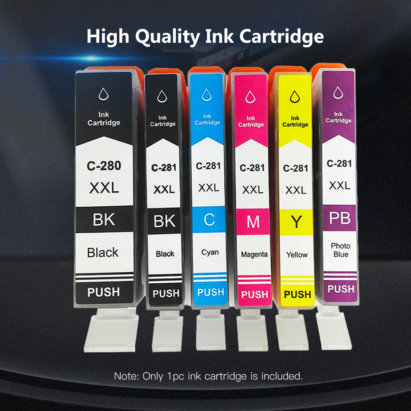 【Heartbeat Girl Store】(New) compatible ink cartridge replacement for Canon PGI-280XXL CLI-281XXL PGI 280 Cai 281 compatible with Canon Pixma tr7520 tr8520 ts6120 ts8120 ts702 ts6220 ts8220 ts9120 ts9520 ts9521c printer, 1 pack. 
