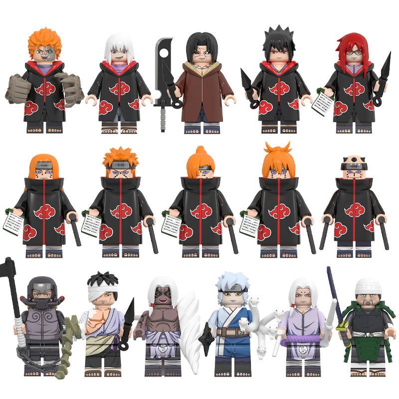 【Yurui】Naruto Compatible with New Doll Toy Wu Sasuke Uchiha Skunk Kimimaro Assembled Block Toys