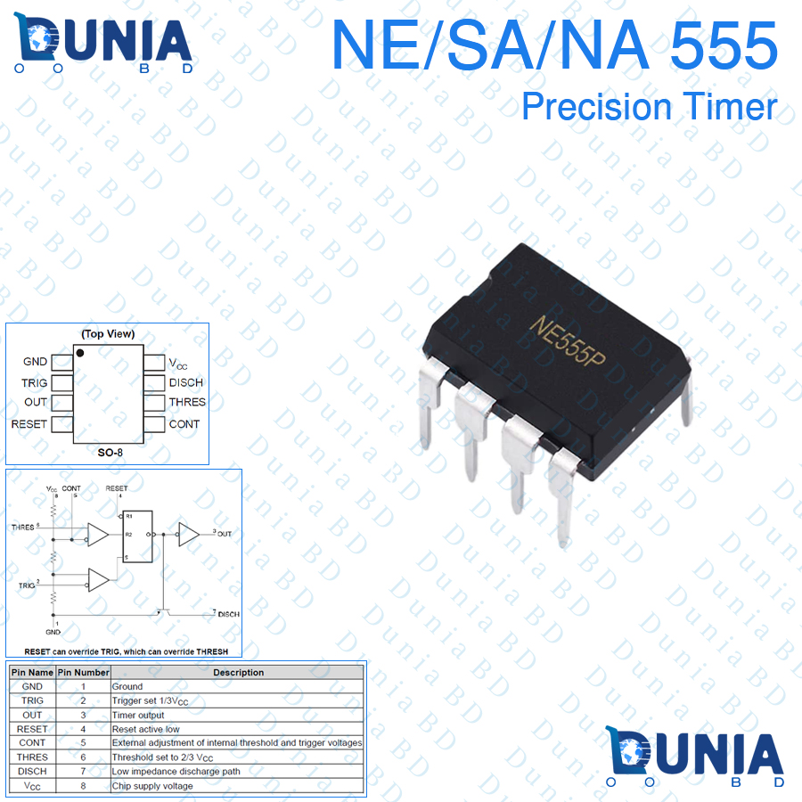 NE555 N555 PRECISION TIMER IC