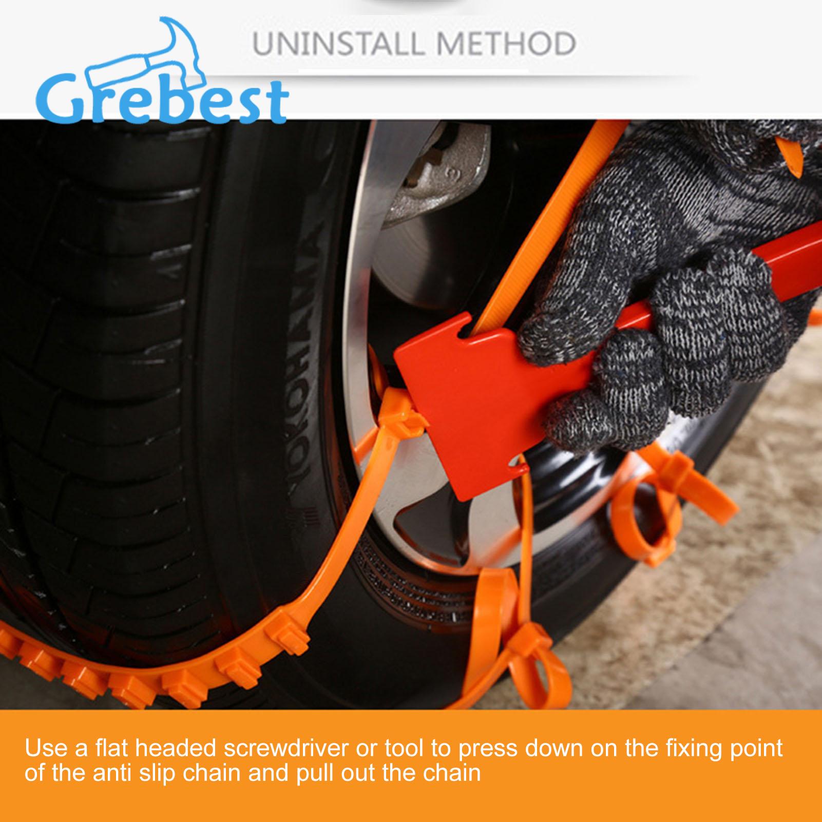 Pickup Truck Tire Chains Adjustable Anti-slip Snow Chains for Winter Driving 6/12/24pcs Universal Tire Chains Snow Chains for Small Cars. 