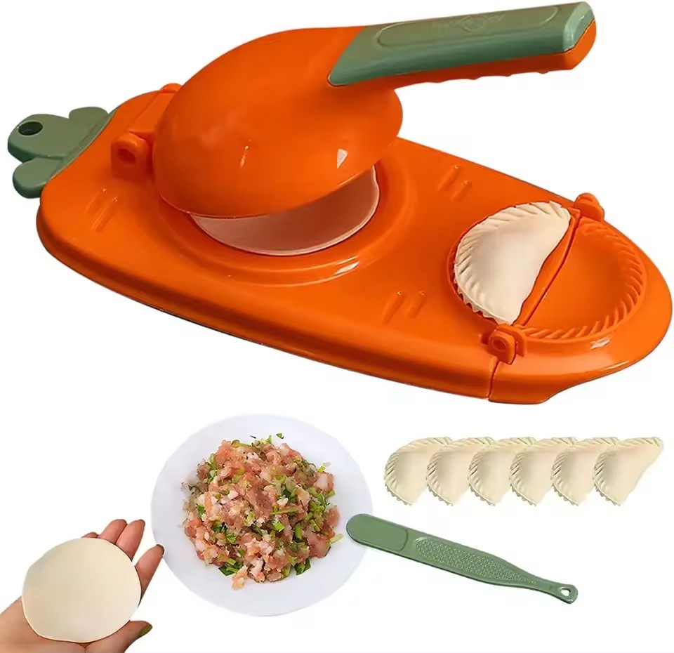 Household Dumplings Kitchen Artifact Pressing, Dumpling Skin Maker Dumpling Moulds Dumpling Skin Artifact Manual Pressing Dough Tool 2 In 1 Mould Manual Skin Press