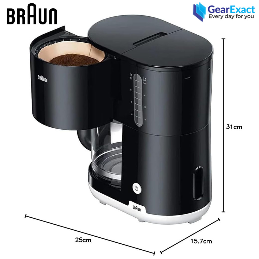 Braun KF1100 Filter Coffee Maker Breakfast 1 Aromacafe Optibrew System. 