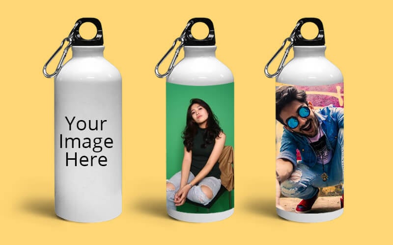Customize Aluminum Water bottle can be Printed with Your Company Logo, Photo or any design of Your choice. (600 ml)Note: Delivery charge included with product price.. 