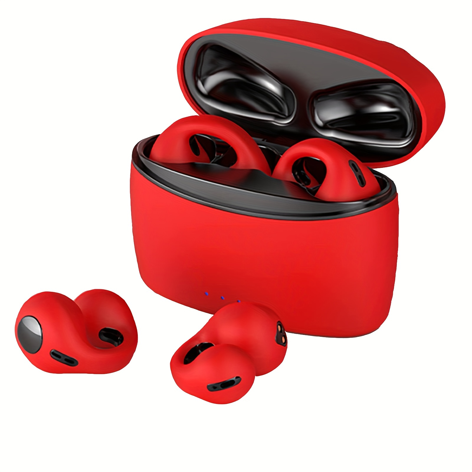 Wireless Open Ear Headphones, Clip On Earbuds For Android/iPhone, Air Conduction Earbuds With Charging Case