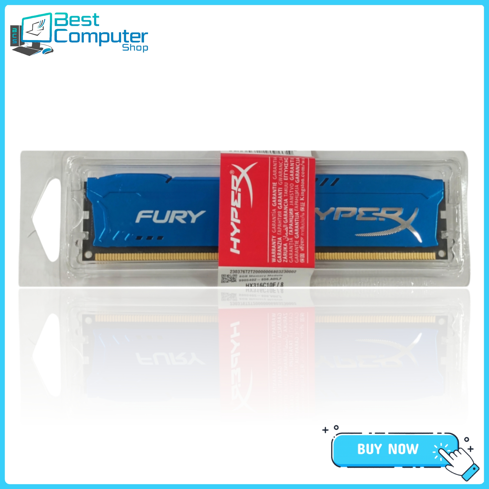 HyperX FURY 8GB DDR3 1600MHz Desktop Ram With 3Year Warranty