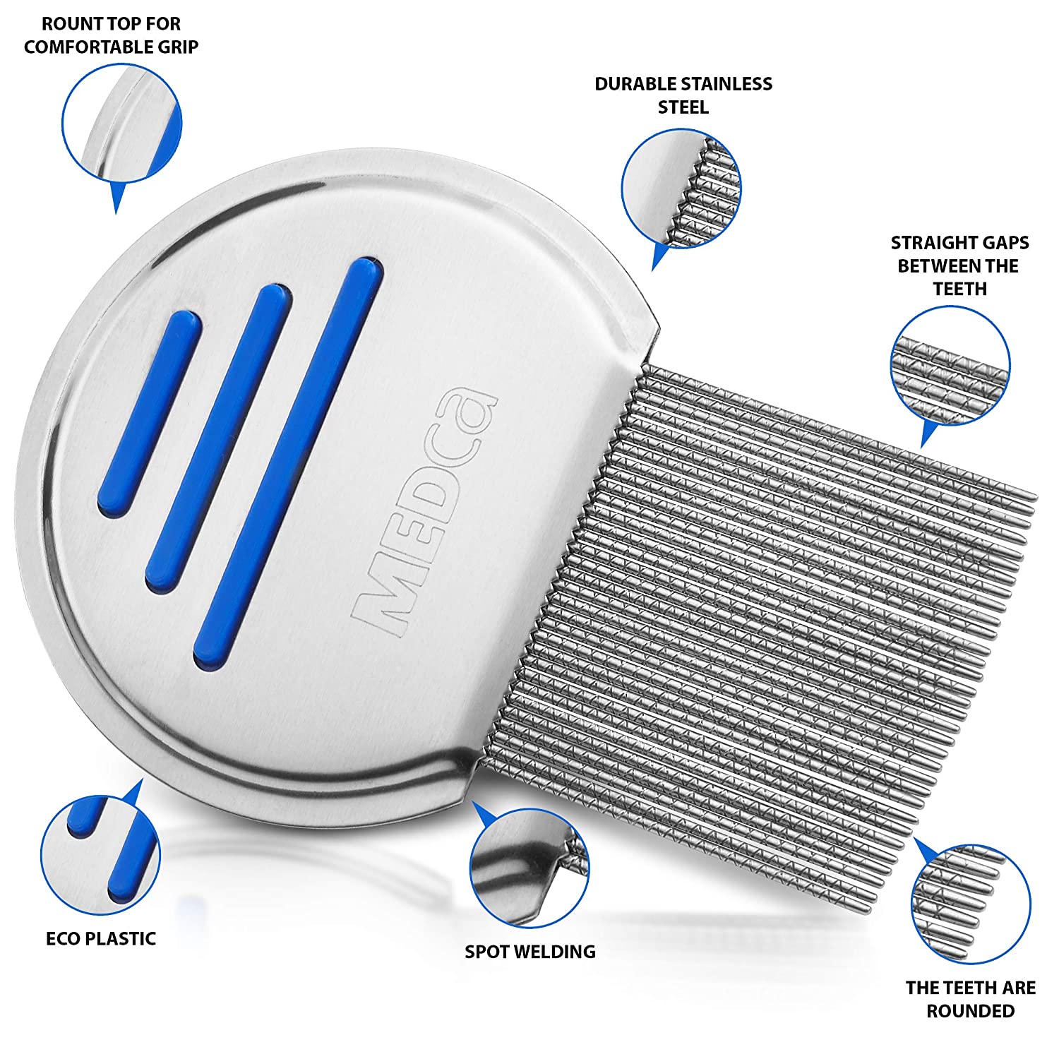 Lice and Nits Removal Comb Stainless Still One Pcs Lice egg removal comb. 