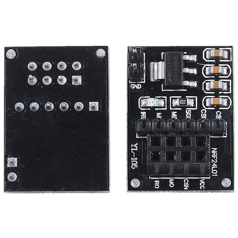 2Pcs NRF24L01+PA+LNA RF Transceiver Module with SMA Antenna 2.4 GHz 1100M + NRF24L01 Wireless Module for Arduino. 