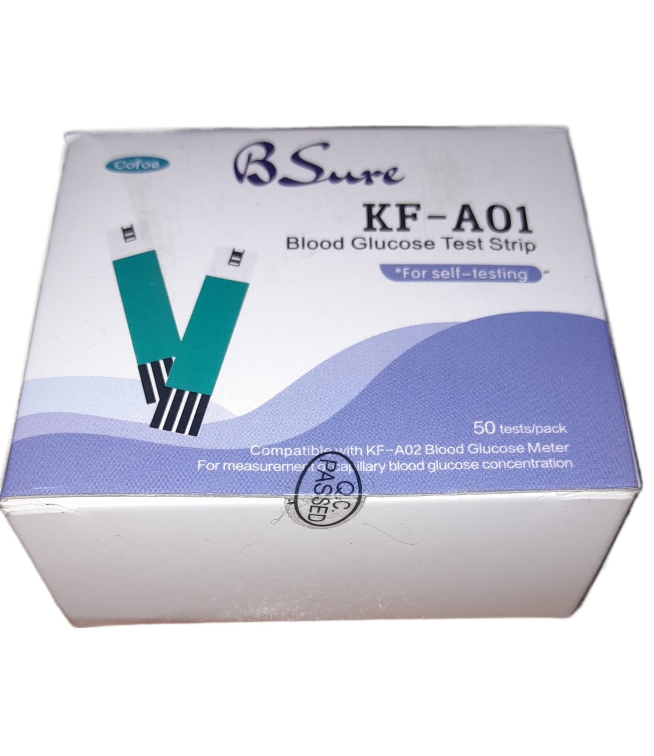 B Sure Blood Glucose Meter KF-A01 Sugar Test Strips 25 Pcs Container (ONLY SUGAR TEST STRIPS). 