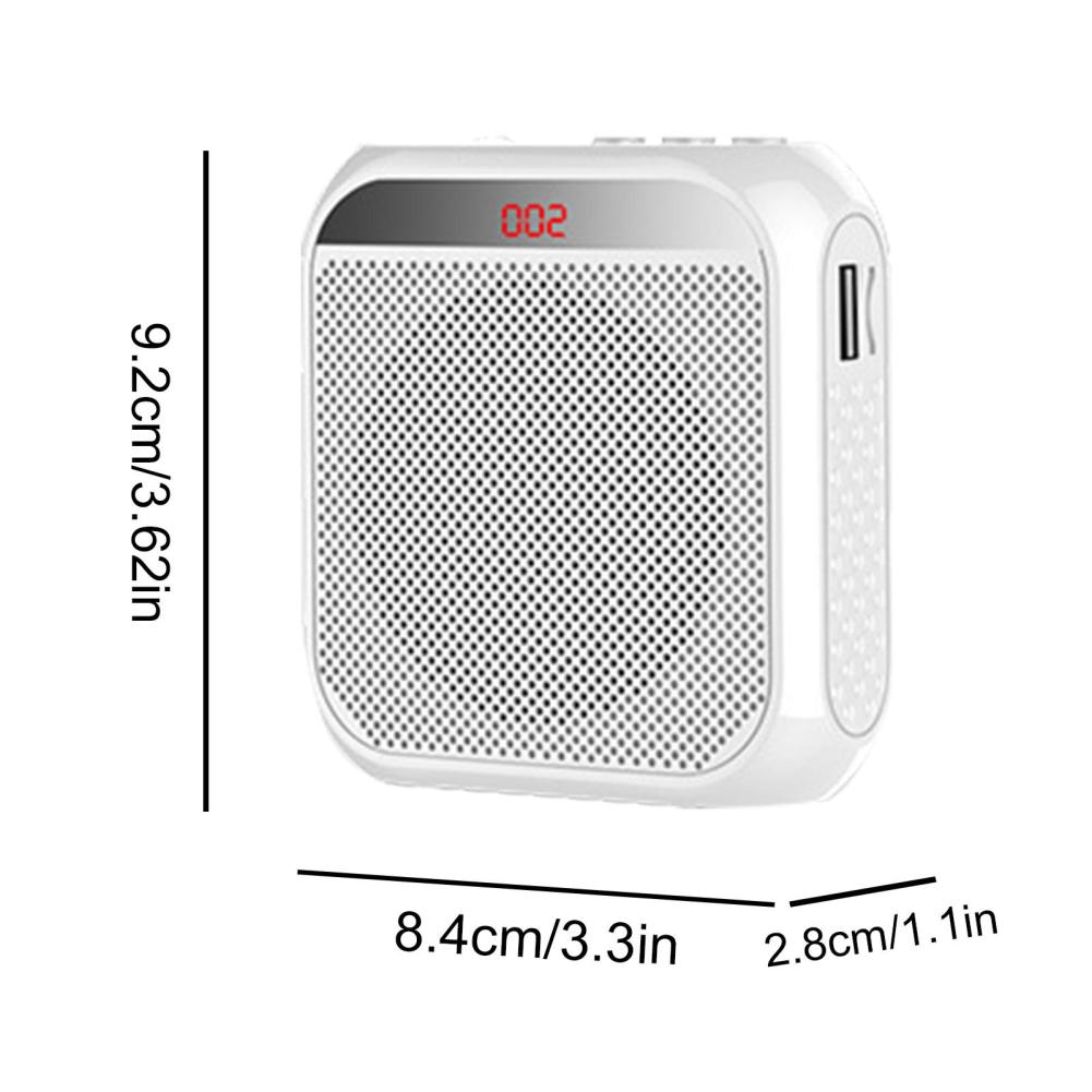 Voice Amplifier With Wired Microphone Headset Portable Rechargeable 2200mA Amplifier Teacher Training Meeting Headset Recorder. 