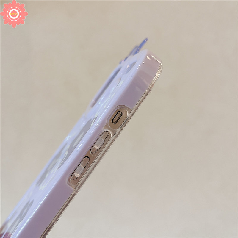 Ins Shell For Redmi 10A 9A 10 9T 10C 9C NFC A1 + Redmi Note 8 9 11 11Pro + 10 11s 10Pro POCO M3 X3 NFC Pro Mi 11Lite 3D Monster Lens Purple Flower Girl Simple Soft Casing. 