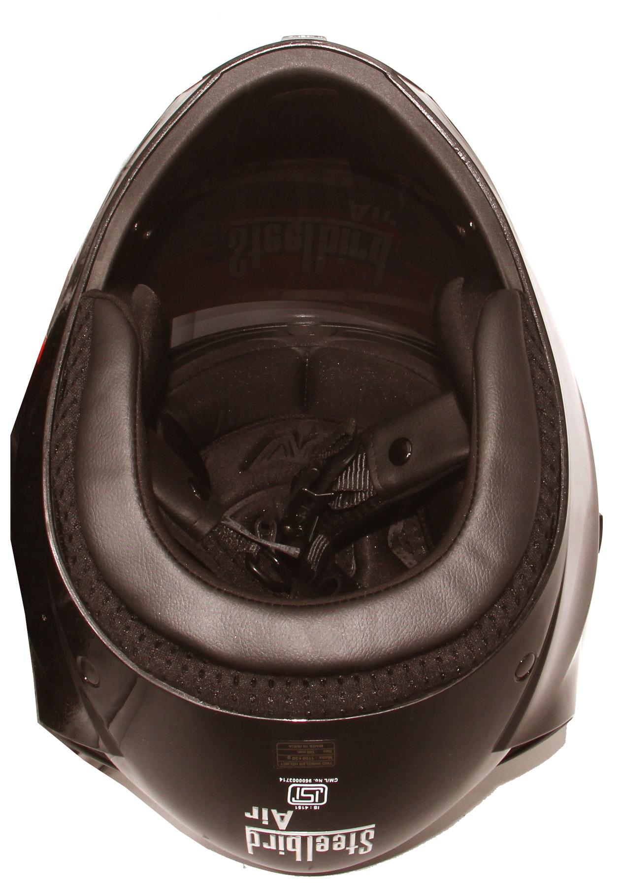 SBA-2 GLOSSY BLACK HAWK WITH SMOKE VISOR AND ONE EXTRA TRANSPARENT VISOR. 