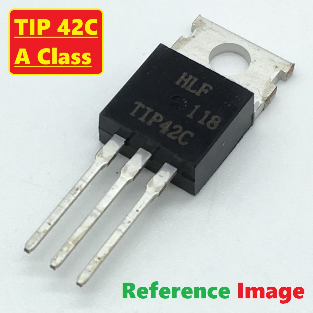 A Class TIP42C TIP42 TIP 42 Transistor PNP 100V 6A 65W 3MHz Darlington Power Transistor Epitaxial Silicon Transistor TO-220 Package Electrical Circuitry & Parts. 