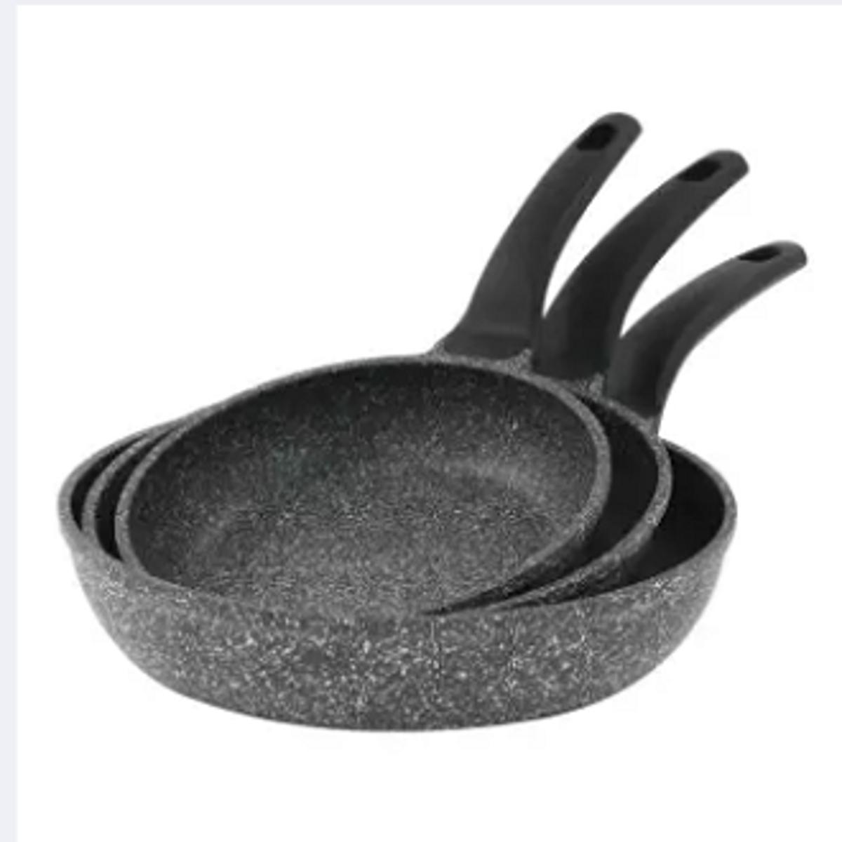 Fessele Marble Granite Effect Stone Reinforced Induction Non-Stick Frying Pan