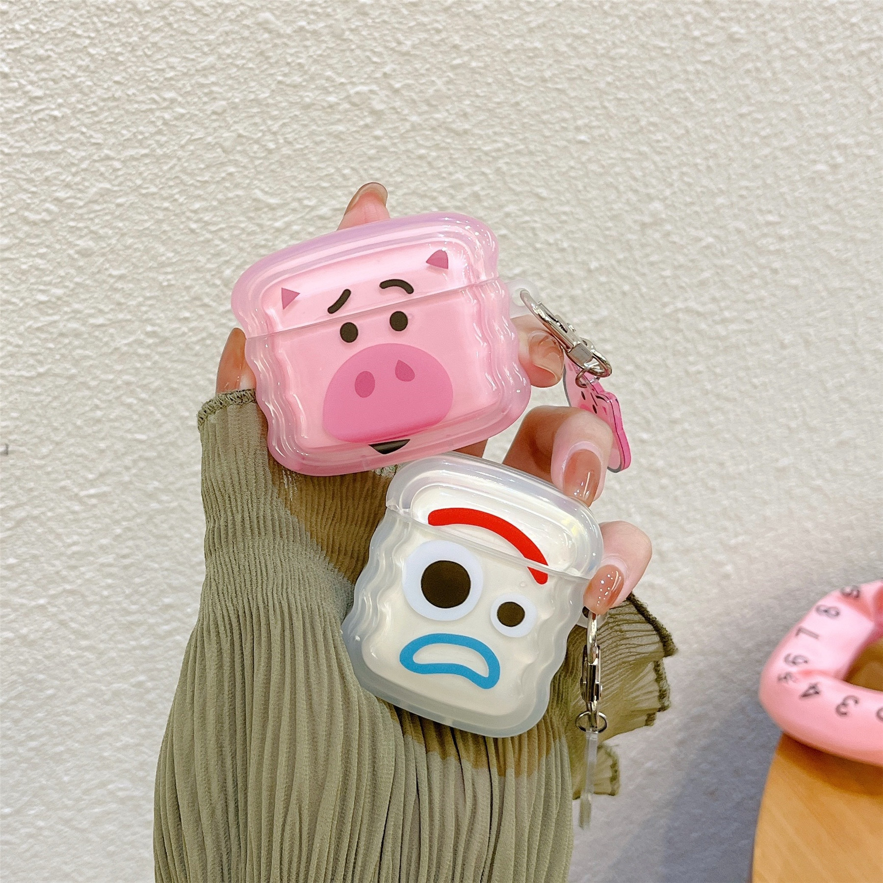 Cartoon Figure Toy Story Cute Lotso Earphone Cases For 1 2 Pro 2 3rd Bluetooth Headset Box Funda Soft Cover. 