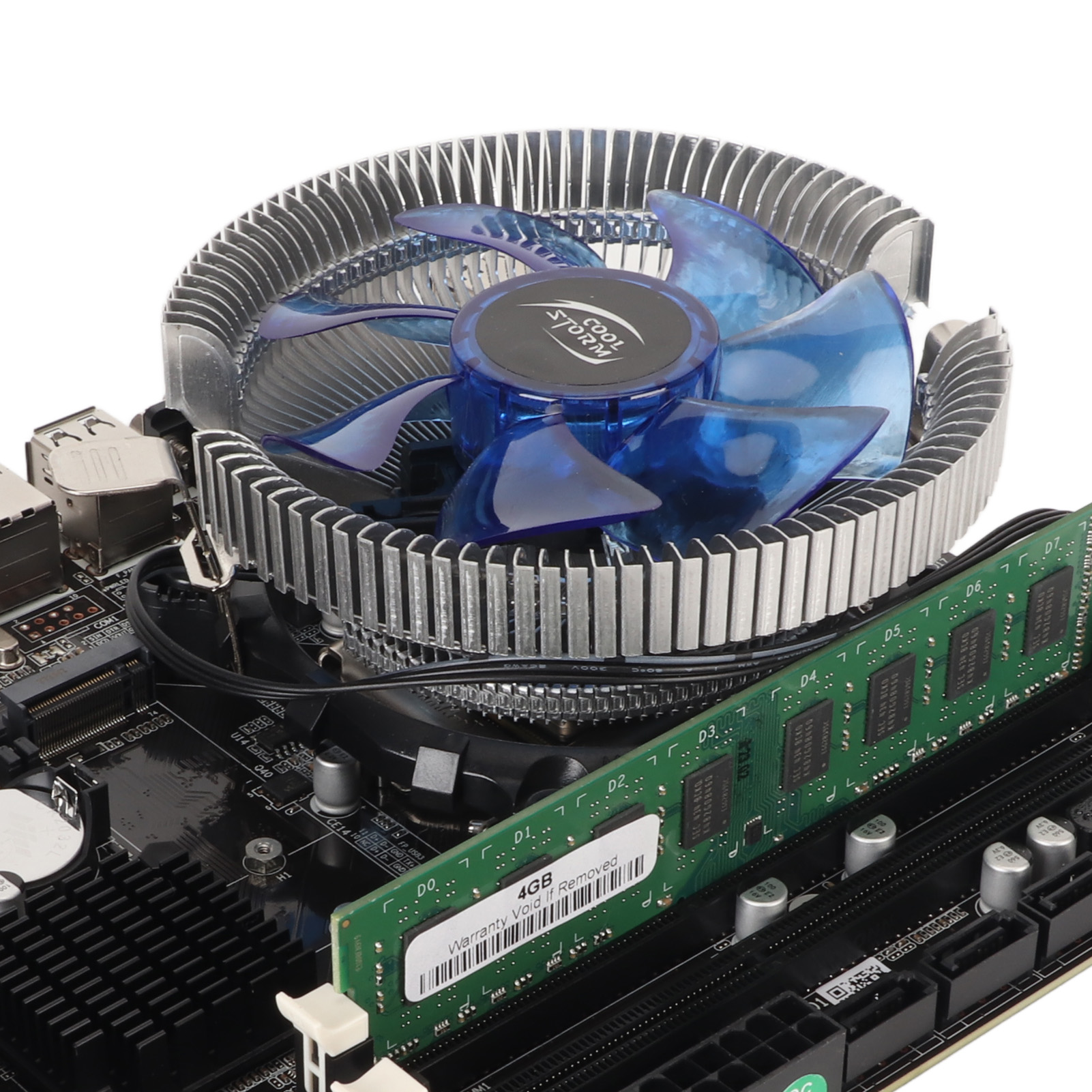 HM55 Motherboard Set with Cooling Fan for I3 530CPU 4G Dual Channel DDR3 PC Motherboard Set for Desktop PC. 