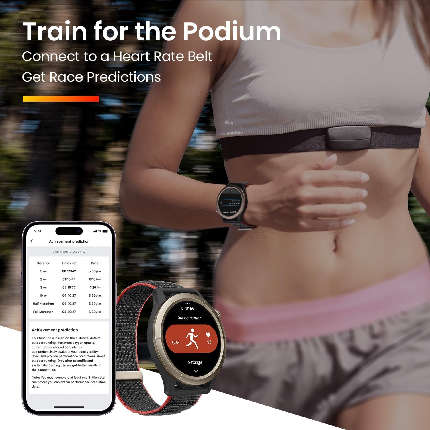 Amazfit Cheetah Pro 1.45" AMOLED Display Bluetooth Calling Smart Watch AI-Powered. 