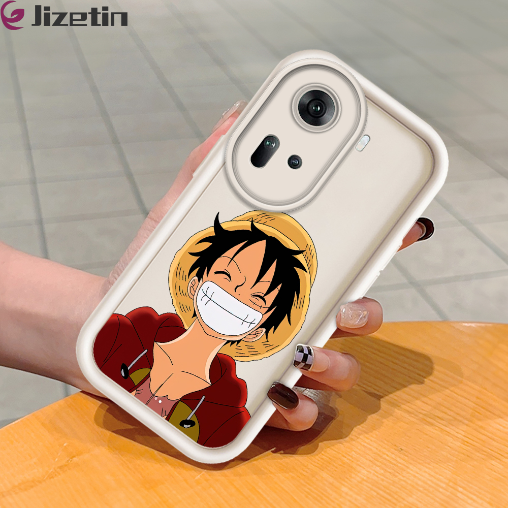 Jizetin for OPPO Reno11 5G Back Cover Silly Luffy Ladder Camera Soft Rubber Mobile Phone Case