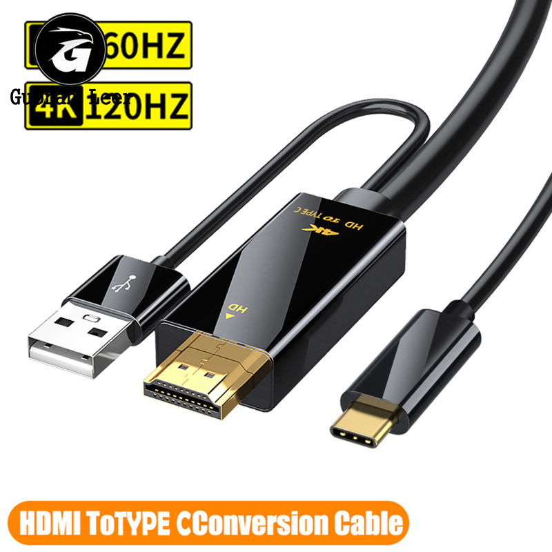 Hdmi-compatible To Type-c Monitor Link Cable 4k 60hz Hdmi-compatible To Usb C Adapter Compatible For Lg Ultrafine Nintendo Switch Ps4 Ps5