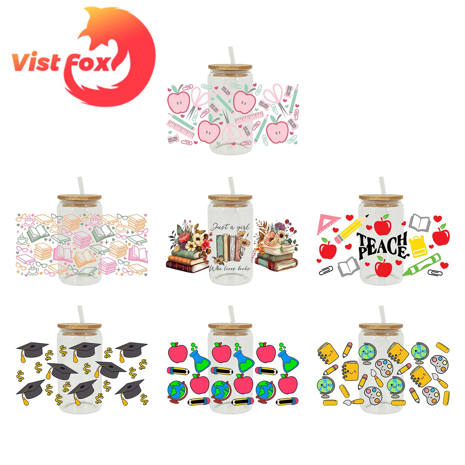 Peel Stick Transfer Stickers Waterproof 3d Transfer Stickers for Glass Cups Clear Pattern Scratch-proof Decals Southeast Asian Buyers' Choice Uv Dtf Transfer Stickers