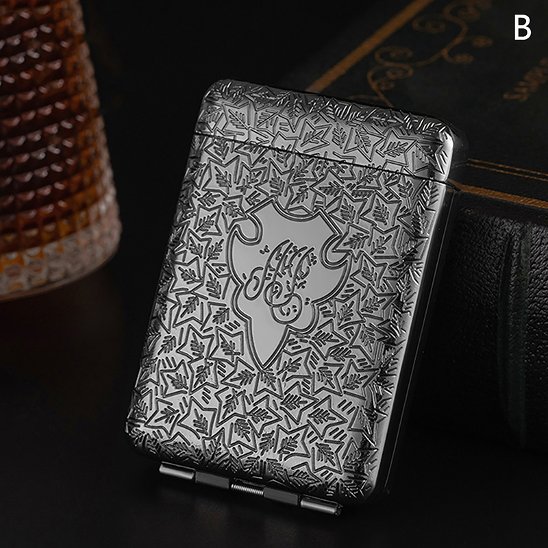 New Luxury Vintage Engraved Cigarette Case Holder Pocket Cigarette Storage  Box