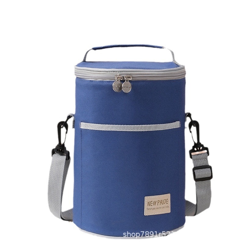 Lunch box bag student insulated bag lunch bag round waterproof insulated bag for work with rice insulated bucket lunch bag tote bag. 