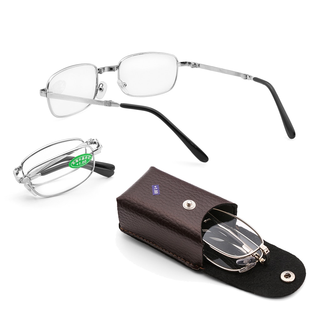 （New）Uniex Progreive Multifocal Prebyopia Eyeglae  1.00~ 4.00 Degree Folding Metal Reading Glae Include Glae Cae. 