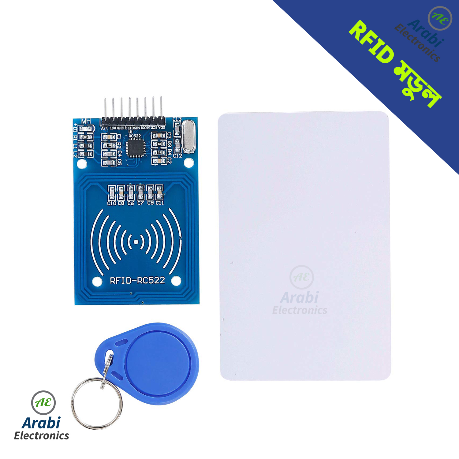MFRC-522 RC-522 RC522 13.56 Mhz Antenna RFID IC Wireless Module For Arduino IC KEY SPI Writer Reader IC Card Proximity Module. 