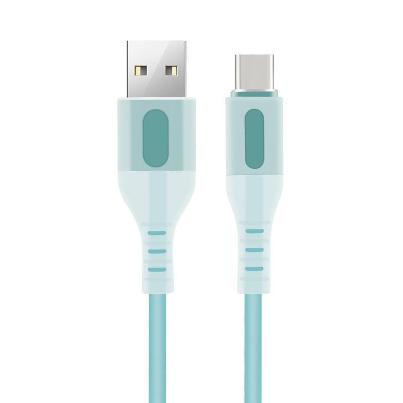 LightingQueen TYPE-C/Lightning liquid silicone mobile phone charging cable 5A super fast charging for Apple Huawei data cable. 