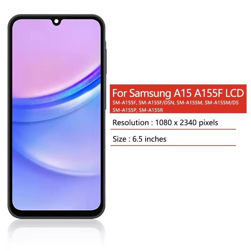 Top Quality LCD For Samsung Galaxy A15 Display Touch Screen Digitizer Panel Assembly Replacement Parts 100% Tested. 