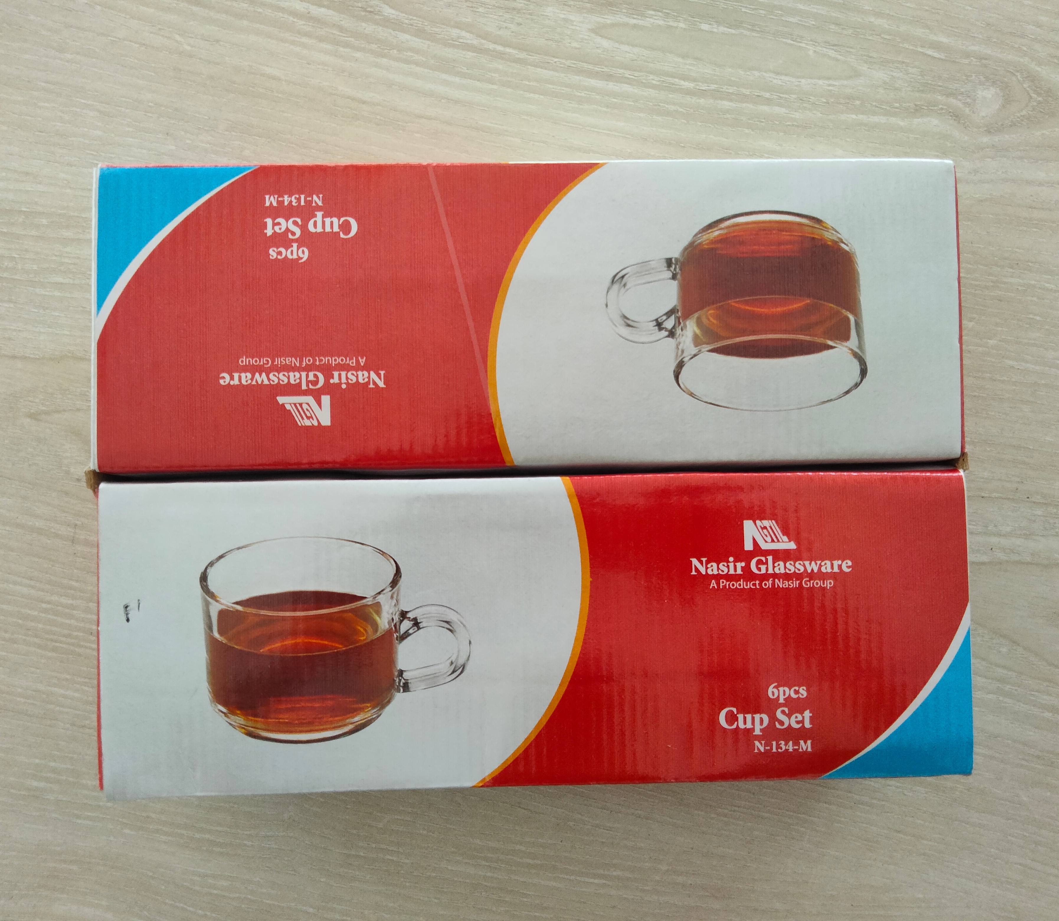 Tea Coffe Cup Set 6 PC Transparent Enjoy Tea Time With This Elegant Transparent Cup Set  N134M. 