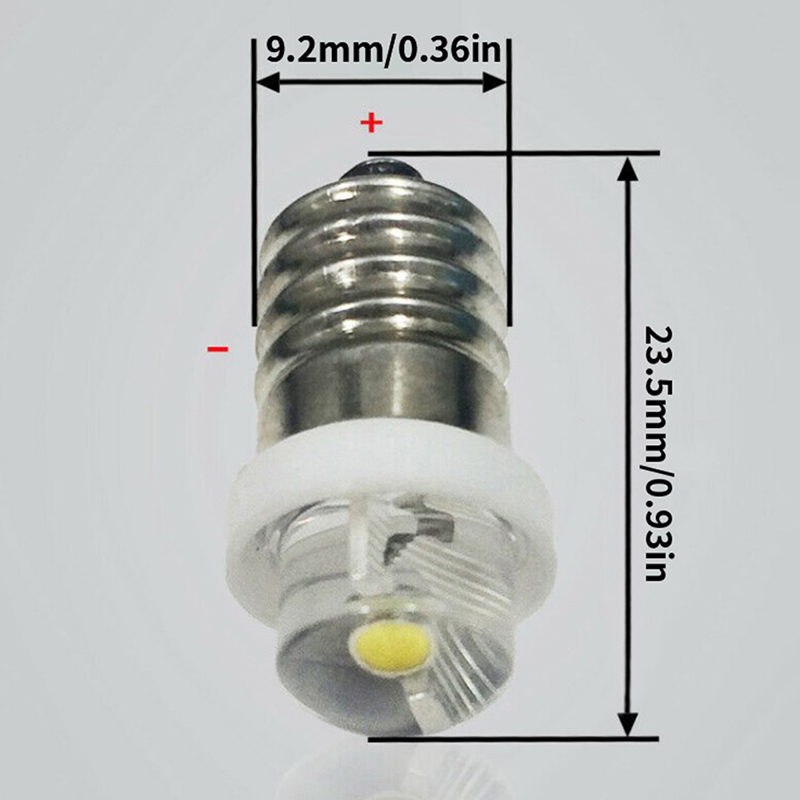 3/4.5/6V 0.5W Flashlight Bulb 6000K White LED E10 Socket Replacement Bulb Nicle. 