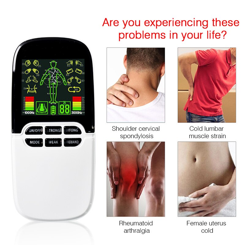 Multi-Functional Dual-Output Muscle Stimulator Tens Acupuncture Physiotherapy Massage Machine EMS/Abs Massager Health Fat Burner. 