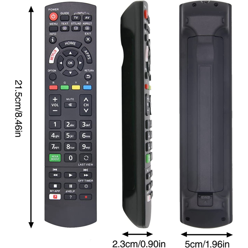 TV Remote Control for Panasonic TV for Panasonic Viera LCD LED 3D TV with Netflix, My App Buttons. 