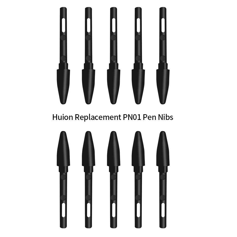 HXSJ Huion Pn05 10Pcs Replacement Pen Nibs Graphics T-ablet Pen Nibs Wear-Resistant Pen Nib For Huion Pw500/Pw507. 