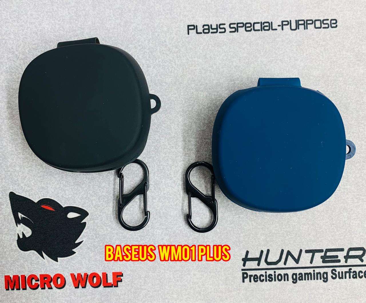 Baseus WM01 Plus Only Case Premium Artificial Carrying Case Shockproof Earbuds Protective Cover Box for buds Soft Silicone Bluetooth Headphone Cover