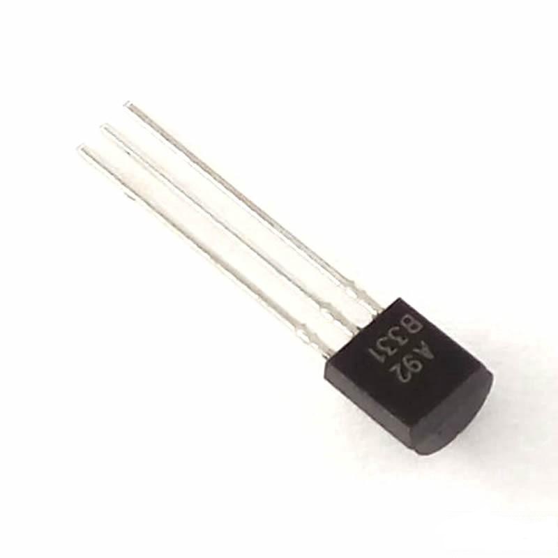 10Pcs- A92 PNP Transistor MPSA92 MPS-A92 PNP Transistor 300V 0.5A Transistor TO-92 Package 3Pin Leads PNP Silicon Bipolar Junction Transistor BJT. 