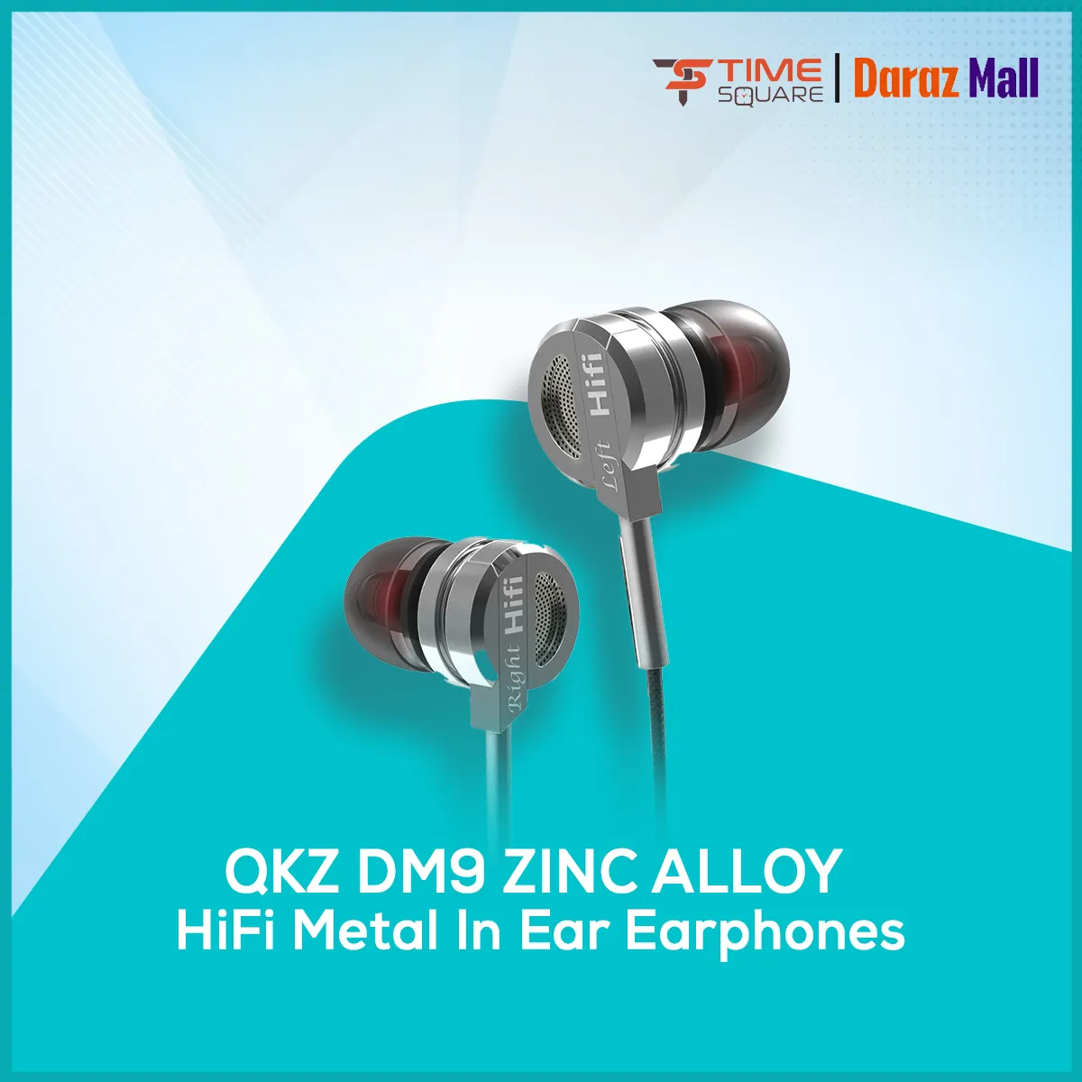 QKZ DM9 Zinc Alloy HiFi Metal In Ear Earphone with Microphone