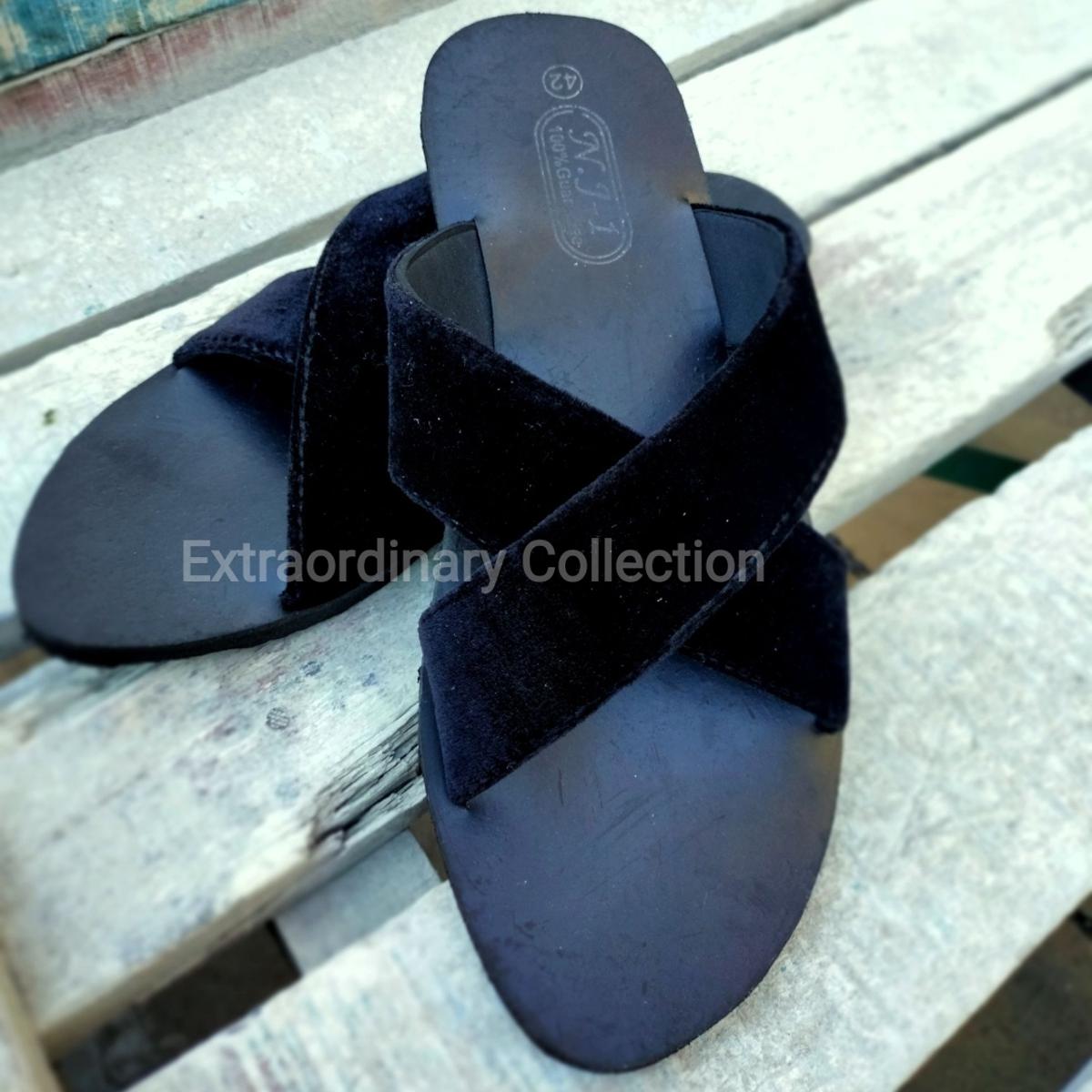 Stylish Velvet Sandal For Men - Slippers