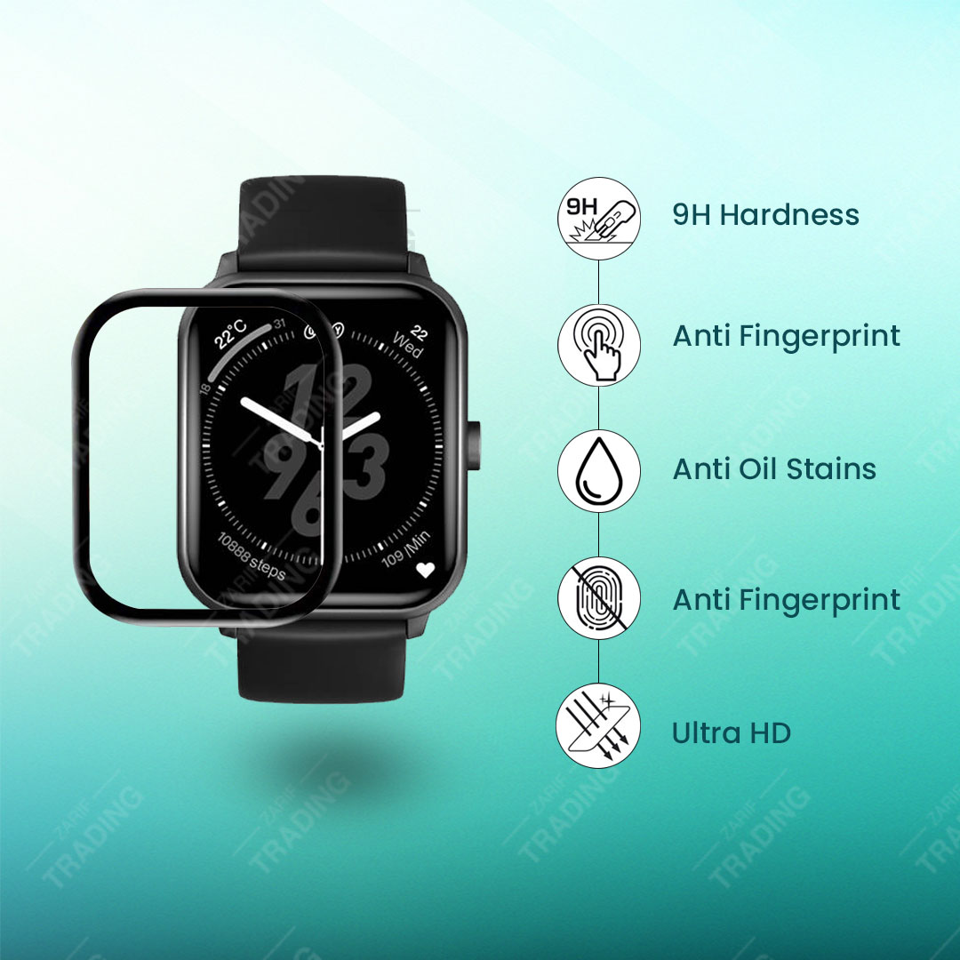 QCY GTS Smart Watch Full Coverage Plastic Screen Protector. 
