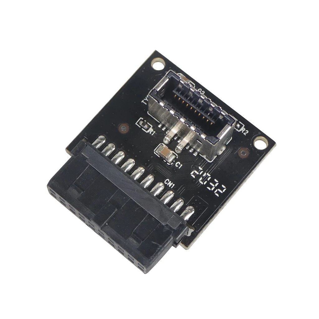 USB 3.0 Internal Header to USB 3.1/3.2 Type C Front Type E Adapter 20 Pin to 19 Pin Converter for PC Motherboard Connector Riser. 