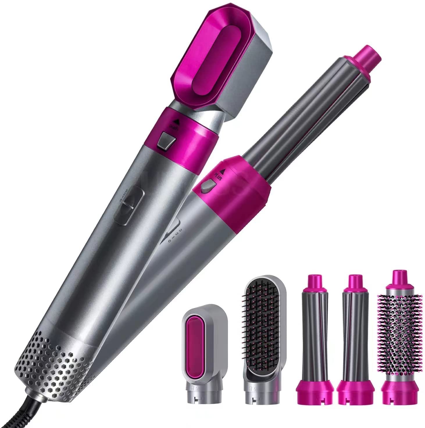 5 in 1 Multifunctional styling tool, The Detachable  Automatic Suction Hair Curler, 5 in 1 Multi-Head Hot Air Comb. 